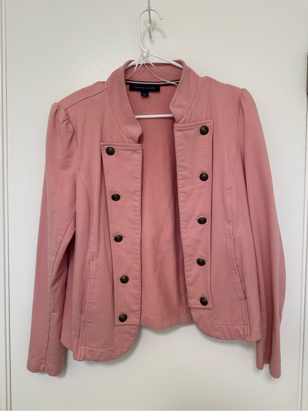 Tommy Hilfiger Pink Double-Breasted Military-Style Jacket